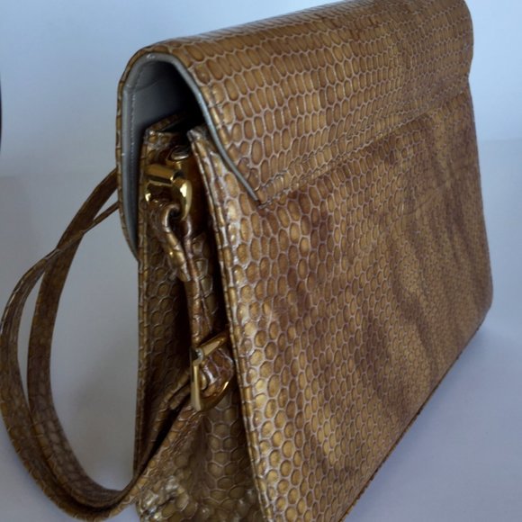 1960s Faux Snakeskin Shoulder bag - Picture 3 of 13